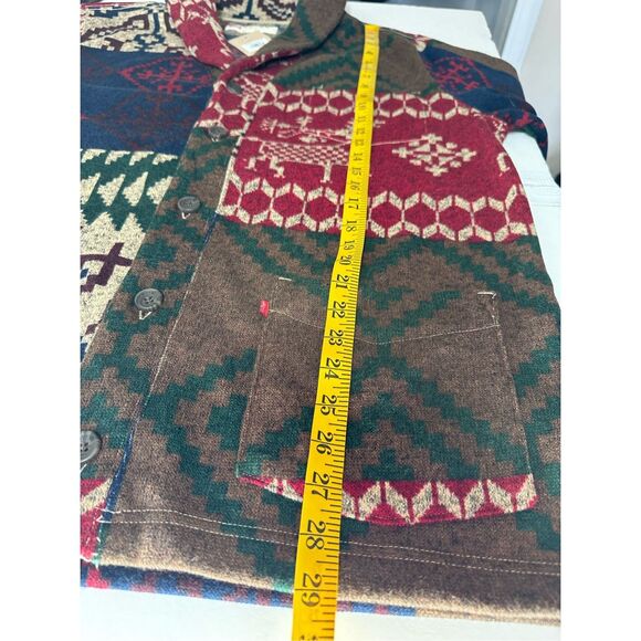 Levi’s Aztec Geometric Fleece Button Cardigan Mens 2XL Brand New - Picture 8 of 9